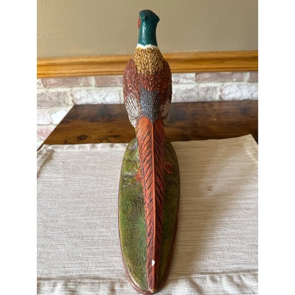 Vintage Holland Ceramic Pheasant Figurine Statue With Floral Base 1967 Bird - Picture 4 of 16